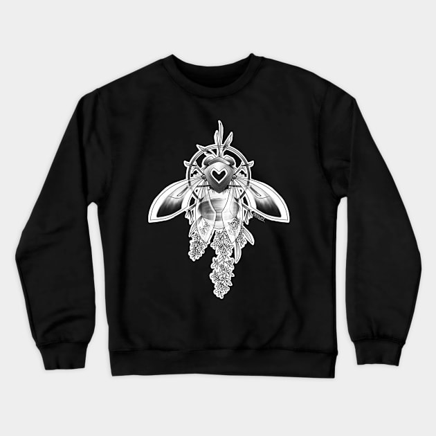 bee kind <3 (black and grey) Crewneck Sweatshirt by elywick